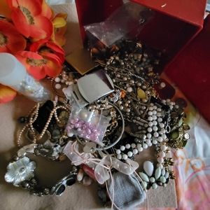 Mystery Box for Crafting Salvage: Vintage Broken Jewelry, Beads, Pins, a…